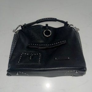 BCBG MaxAzria Black Purse with White Stitching